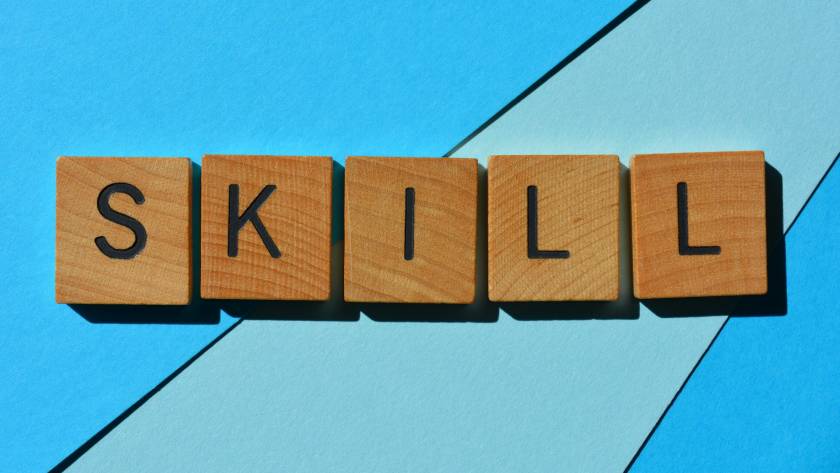 Skill, word as banner headline